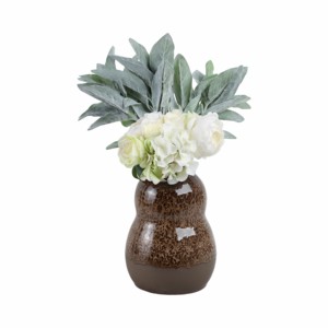 Vaso in ceramica a forma di clessidra, vaso decorativo per fiori, per soggiorno, sala da pranzo, camera da letto, decorazione per la casa - Product Image 2