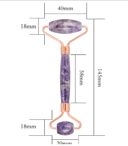 Masajeador Facial de Jade en Forma de Corazón, Piedra Gua Sha de Cristal Natural Amatista, Antienvejecimiento, Cuidado de la Piel, Venta al Por Mayor - Product Image 2