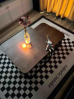 Café moderne en acier inoxydable pied dessus en marbre rond salon meubles de maison luxe côté centre café thé Table