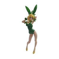 Figura de PVC de Chica Conejita Élfica Rubia, Traje de Conejita Verde, Juguete de Anime, Modelo Coleccionable, Decoración de Escritorio, Regalo