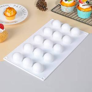 MUYULINS Moule à gâteau en silicone 3D, mini truffe, 15 cavités, boule ronde - Product Image 4