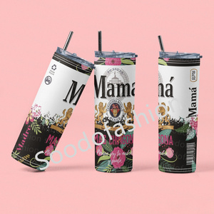 Vaso de acero inoxidable Chingona mama de cerveza mexicana Corona de 20oz personalizado más nuevo con pajita, vasos de viaje de doble pared para madre - Product Image 2