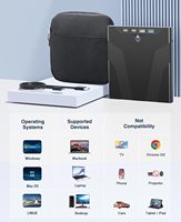 Unidad de Blu-ray Externa Combinada USB 3.0 Tipo-C para PC Portátil, Reproductor de Blu-ray Delgado y Portátil, Grabadora de CD/DVD, Lector de Blu-ray 8 en 1