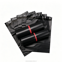 Sacs d'expédition en polyéthylène noir de haute qualité avec logo personnalisé imprimé pour l'expédition de vêtements, sacs d'expédition, enveloppes, emballages pour le commerce électronique