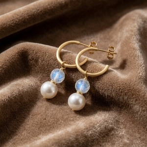 Vente en gros de bijoux hypoallergéniques personnalisés en gros, finition bronze antique mat, avec perles fantaisie et cristaux imitation, style délicat - Product Image 3