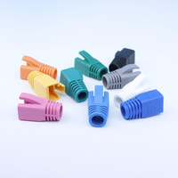 Ethernet PC Rot/Blau/Gelb RJ45-8P8C Buchsen-Flachsteckverbinder-Abdeckung Zugentlastungsstiefel Cat5e/Cat6 Marke KeCheng CE/FCC-zertifiziert