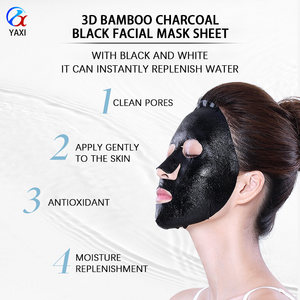 Y116 3D Bambuskohle Schwarze Pflanzenfaser Reinigende Tiefenreinigende und Ölabsorbierende Trockene Gesichtsmasken-Tücher aus Papiermaterial - Product Image 4