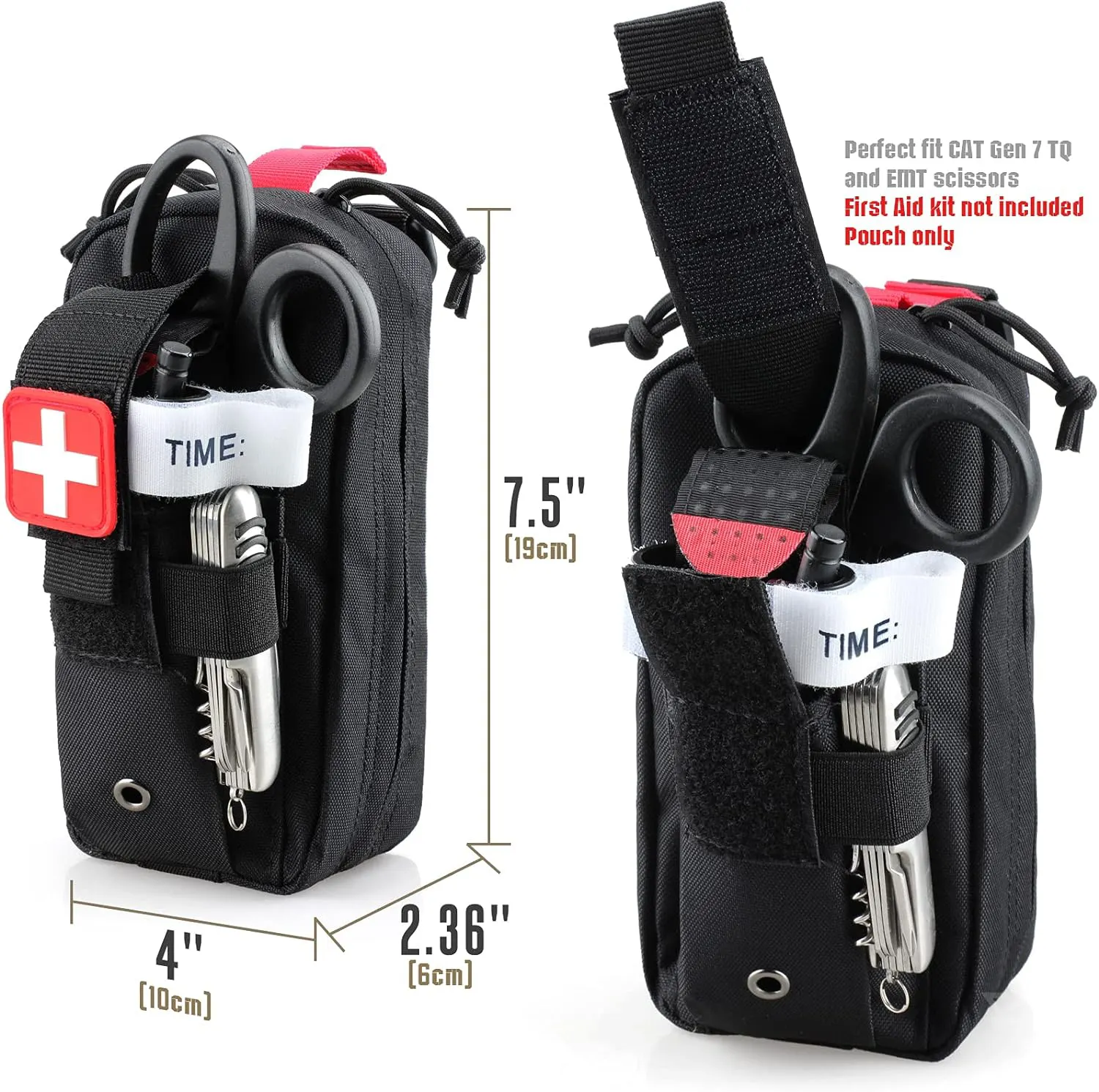 الحقيبة الطبية مول، الحقيبة حامل المناديل الهوائية التكتيكية إسعافات أولية، مجموعة الصدمات الصغيرة، حقيبة IFAK، طوارئ EMT Med Kit للتخييم