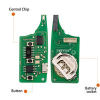 Clé télécommande universelle KEYDIY KD NB08-4 PCF à 3+1 boutons pour VW, transpondeur, série NB, lot de 5
