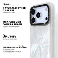 Aikusu Bleu Violet Rose Premium Personnalisé Couverture Mignonne Nacre Etui pour téléphone pour iPhone 17 16 15 14 14 1312 11 Pro Max
