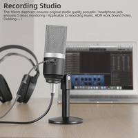 Fifine-Microphone à Streaming de haute qualité, avec supports de bureau détachables pour PC, pour Podcast
