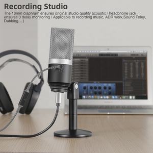 ชุดไมโครโฟน Fifine <span class=keywords><strong>K670</strong></span> คุณภาพสูง สำหรับวิดีโอบล็อกกิ้ง สตรีมมิ่ง ไมโครโฟนสำหรับพีซี ไมโครโฟน USB สำหรับสตูดิโอ - Product Image 4