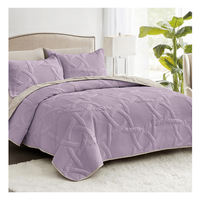 Vente en gros de couvre-lits et de courtepointes de luxe 100% polyester, lavables, pour hôtels, taille King