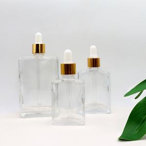 Empty Flat square Cuticle Oil Essential Oil Body Oil Container 30ml 50ml <b>100ml</b> Frosted <b>Glass</b> square Dropper <b>Bottle</b> - Product Image 5