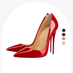 Escarpins de créateur <span class=keywords><strong>en</strong></span> cuir verni à semelle rouge, à bout pointu, à talons hauts, pour <span class=keywords><strong>femme</strong></span>, pour le bureau, décontractés, soirée, fête, formels - Product Image 5