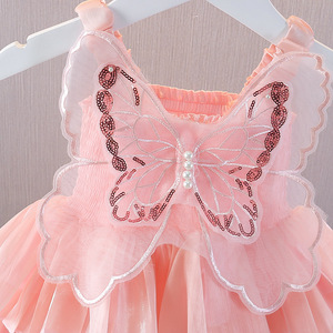 <span class=keywords><strong>Vestito</strong></span> da bambino estivo <span class=keywords><strong>con</strong></span> motivo a farfalla in tinta unita abito da bambina carino splendido <span class=keywords><strong>vestito</strong></span> da bambina - Product Image 6