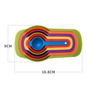 Populaire 6 pcs/set Précis De Mesure Cuillère Échelle De Mesure Cuillère Cuillère À Soupe Cuillère À Café Grammes Pelle Ménage - Product Image 6