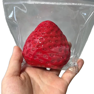 Viral Durable Soft Sensory <b>Squeeze</b> Toy Strawberry Stress & Anxiety Relief Fidget <b>Ball</b> Emulational Fruit Gel Unisex 14 Years & up - Product Image 1