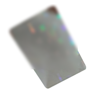Autocollant holographique transparent auto-adhésif pour carte, superposition de sécurité, lamination transparente holographique