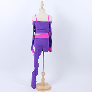 ملابس رقص أنيقة للفتيات والنساء ، بدلة رقص ليكرا بنفسجية بنطلون ، بدلة رقص يوغا على مسرح الساق - Product Image 4