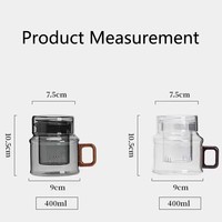 Novos Produtos: Conjunto Moderno de 3 Peças em Vidro Borossilicato Ecológico para Café e Chá com Cabo de Madeira