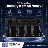 Servidor Lenovo ThinkSystem SR780a V3 con Doble Intel Xeon de 5.ª Generación, 4 TB DDR5, 8x NVIDIA HGX H200 NVLink GPU, para Entrenamiento de IA y HPC, 5U