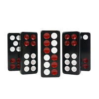 Jeu de jeu traditionnel chinois 32 pièces pai gow boîte en carton en mélamine noire pai gow dominos tuiles