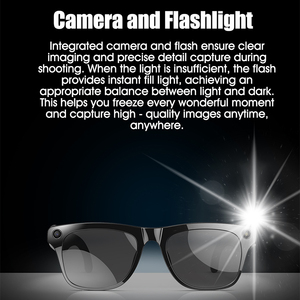 LIGE BWXKOENPro AI Gafas con cámara Traducción de voz inteligente Respuesta Llamada Música Gafas de sol Grabación de video Gafas inteligentes - Product Image 3