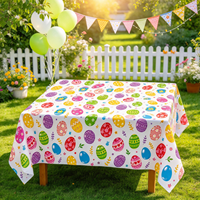 Nappe personnalisée Joyeuses Pâques avec des œufs pour les décorations de table de fête