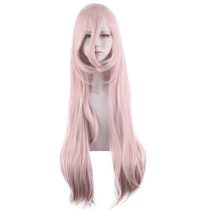 Perruque synthétique rose clair Ainizi 100 cm Danganronpa: Trigger Happy Havoc, rôle d'<span class=keywords><strong>Iruma</strong></span> Miu, perruque de cosplay pour femmes - Product Image 2