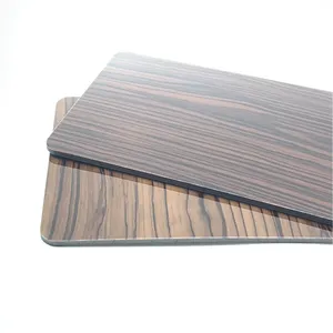 Dibond 4 'x8' ft 木制图案涂层铝复合板 acp/acm 板材用于室内木制墙板装饰