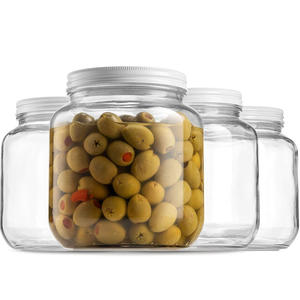 64oz Lave-Vaisselle Bocal à Conserves En Métal Couvercle Hermétique Large Bouche Demi Gallon Bocal En Verre - Product Image 1