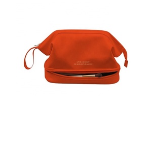 Customized Vegan Leather <b>Makeup</b> Cosmetic Bags Travel <b>Case</b> <b>Makeup</b> Bag Women's Cosmetic Bag - Product Image 1