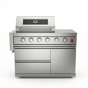 Vente Flash : Barbecue Modulaire de Luxe en Acier Inoxydable avec Fonction Fumoir, Allumage Électronique, Design Moderne et Pierre Culturelle Intégrée - Product Image 1