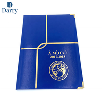 Carpeta de Cuero PU A4 con Anillas, para Certificados, Diplomas y Documentos