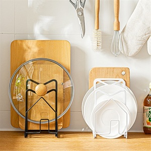 Support de rangement double niveau multifonctionnel en acier inoxydable étanche pour couvercles de casseroles et torchons – Vente en gros - Product Image 5