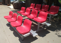 Sièges de stade de football en plein air, gradins de terrain de soccer, bancs d'tribunes, chaises de gradins, sièges de tribunes de stade