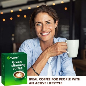กาแฟลดน้ำหนักคุณภาพสูง ตราสินค้าส่วนตัว สีเขียว ช่วยลดความเหนื่อยล้าและช่วยในการย่อยอาหาร ผสม GBBGO-GBBGO - Product Image 4
