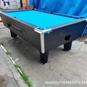 Mesa de billar operada con monedas, estilo americano, negra, para interiores, estándar de 7 y 8 pies - Product Image 2