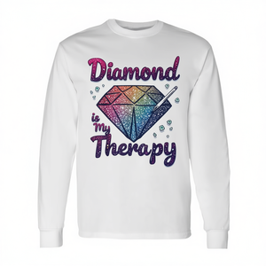 T-shirt à manches longues Diamond Is My Therapy, design artistique créatif et amusant - Product Image 2