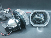 IDISON 5D-30E Élégant Phare avant 3 pouces 12V RGB LED Angel Eye Halo avec lentille et cache en acrylique, commande par application, pour toutes les voitures