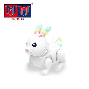 Jouets pour bébés et enfants Jouets amusants en plastique pour animaux, lapins intelligents, robots électriques, jouets avec oreilles tremblantes, lumière et musique - Product Image 2