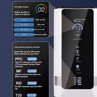 Système de filtration d'eau par osmose inverse 600 GPD RO à 5 étapes, filtre purificateur en plastique, surveillance TDS contrôlée par application pour usage domestique et hôtelier