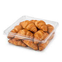 Boîtes en plastique PET transparentes pour croissants, pâtisseries, desserts, gâteaux, boulangerie, contenants en plastique pour croissants pour supermarchés, prix d'usine