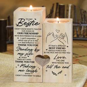 Customize Natural Heart-Shaped Decoration Wooden Wedding <strong>Tealight</strong> Candles <strong>Holder</strong> - Product Image 6