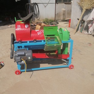 Mini Cosechadora de Granos Eléctrica, Trilladora de Trigo, Doble Ventilador, Multifuncional, con Transmisión por Engranajes, Color Rojo - Product Image 2