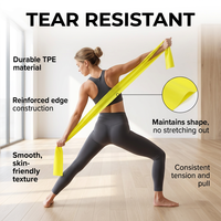 Bandas Elásticas Antideslizantes de TPE de Alta Resistencia, 1500 mm de Ancho, para Fisioterapia, Entrenamiento de Flexibilidad, Ecológicas y Amigables con la Piel