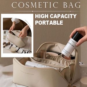 Large Pu Leather Travel Cosmetic Bag for Women Cosmetic Organizer High-capacity <b>Makeup</b> Bag Storage Pouch for Female <b>Makeup</b> <b>Box</b> - Product Image 2