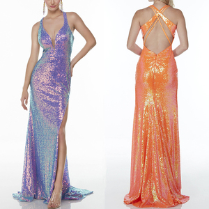 Festa senza schienale spalline Tulle di lusso abiti di paillettes Sexy formale Los Angeles abiti da sera in Istanbul tacchino per le donne - Product Image 2