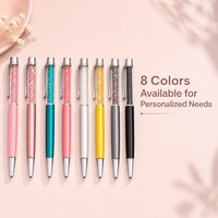 Vente en gros de stylo à bille publicitaire de 1.0mm nouveauté diamant cristal avec logo sculpté cadeau promotionnel stylo